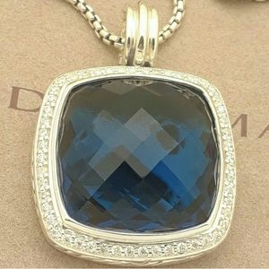 David Yurman 20mm Hampton Blue Albion Pendant